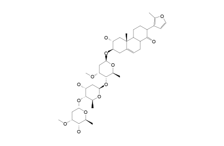 CYNASCYROSIDE-D;CYNAJAPOGENIN-A-3-O-ALPHA-L-CYMAROPYRANOSYL-(1->4)-BETA-D-DIGITOXOPYRANOSYL-(1->4)-BETA-L-CYMAROPYRANOSIDE