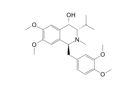 (+)-(1S,3S,4S)-6,7-Dimethoxyphenyl-1-(3,4-dimethoxybenzyl)-2-methyl-3-isopropyl-1,2,3,4-tetrahydroisoquinolin-4-ol