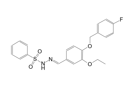 N'-((E)-{3-ethoxy-4-[(4-fluorobenzyl)oxy]phenyl}methylidene)benzenesulfonohydrazide