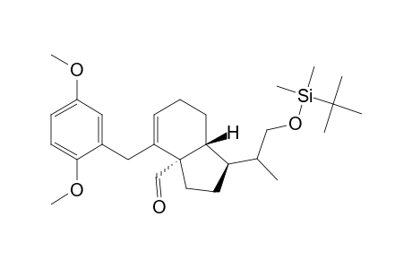3aH-Indene-3a-carboxaldehyde, 4-[(2,5-dimethoxyphenyl)methyl]-1-[2-[[(1,1-dimethylethyl)dimethylsilyl]oxy]-1-methylethyl]-1,2,3,6,7,7a-hexahydro-, [1.alpha.(R*),3a.alpha.,7a.beta.]-(.+-.)-