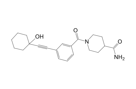 1-(3-[(1-Hydroxycyclohexyl)ethynyl]benzoyl)-4-piperidinecarboxamide