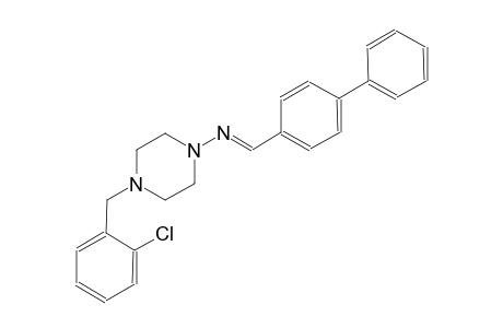 N-[(E)-[1,1'-biphenyl]-4-ylmethylidene]-4-(2-chlorobenzyl)-1-piperazinamine