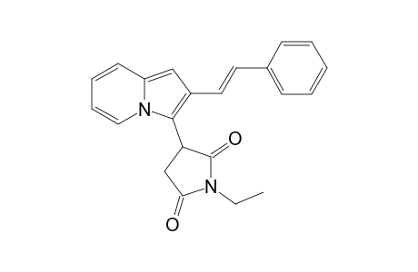 2-Styryl-3-[1' (N)-ethyl-2',5'-dioxopyrrolidin-3'-yl]indolizine