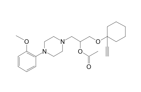 1-(1-Ethynyl-cyclohexyloxy)-3-[4-(2-methoxy-phenyl)-piperazin-1-yl]-propan-2-ol, acetate