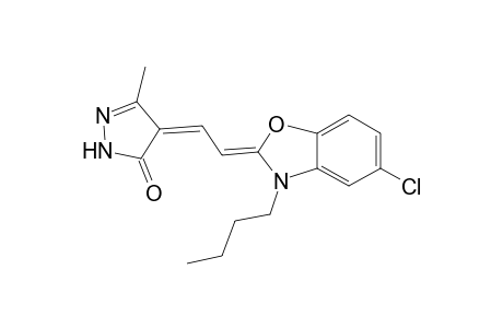 3H-pyrazol-3-one, 4-[2-(3-butyl-5-chloro-2(3H)-benzoxazolylidene)ethylidene]-2,4-dihydro-5-methyl-