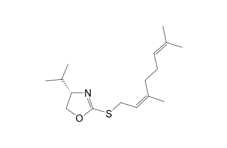 (2Z)-3,7-dimethyl-2,6-octadienyl (4S)-4-isopropyl-4,5-dihydro-1,3-oxazol-2-yl sulfide
