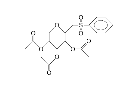 B-1-Deoxy-1-phenylsulfonylmethyl-2,3,4-triacetyl-ribopyranose