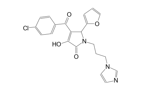 4-(4-chlorobenzoyl)-5-(2-furyl)-3-hydroxy-1-[3-(1H-imidazol-1-yl)propyl]-1,5-dihydro-2H-pyrrol-2-one