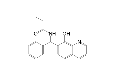 propanamide, N-[(8-hydroxy-7-quinolinyl)phenylmethyl]-