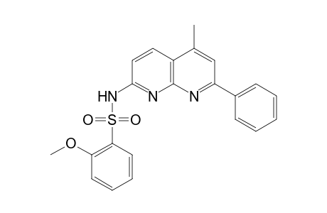 Benzenesulfonamide, 2-methoxy-N-(5-methyl-7-phenyl-1,8-naphthyridin-2-yl)-