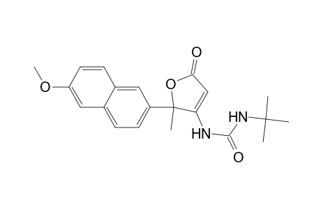 Urea, N-[2,5-dihydro-2-(6-methoxy-2-naphthalenyl)-2-methyl-5-oxo-3-furanyl]-N'-(1,1-dimethylethyl)-