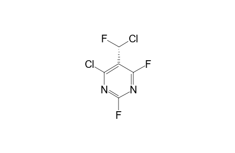 2,4-DIFLUORO-5-FLUOROCHLOROMETHYL-6-CHLORO-PYRIMIDINE