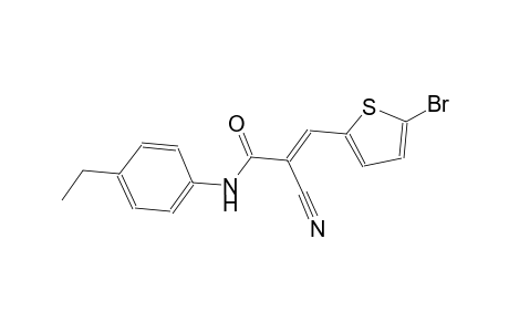 (2E)-3-(5-bromo-2-thienyl)-2-cyano-N-(4-ethylphenyl)-2-propenamide