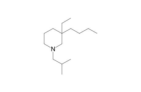 3-butyl-3-ethyl-1-isobutylpiperidine