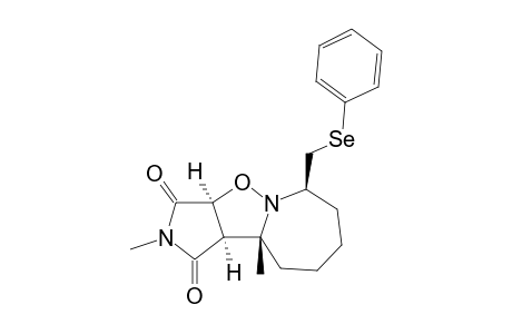 (3aR,3bR,8R,9aS) exo-2,3b-Dimethyl-8-phenylselenylmethyl-octahydro-9-oxa-2,8a-diazacyclopenta[a]azulene-1,3-dione