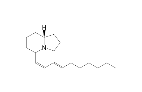 Piclavine B [5-(Deca-1,3-dien-1-yl)indolizidine]