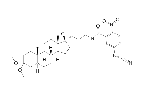 17-ALPHA-[(N-5-AZIDO-2-NITROBENZOYL)-AMIDOPROPYL]-3,3-DIMETHOXY-5-ALPHA-ANDROSTAN-17-BETA-OL