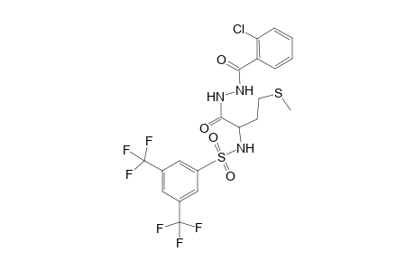 N-[1-[2-(2-chlorobenzoyl)hydrazinyl]-4-methylsulfanyl-1-oxobutan-2-yl]-3,5-bis(trifluoromethyl)benzenesulfonamide