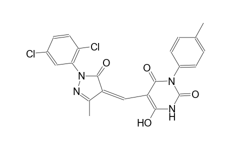 5-{(Z)-[1-(2,5-dichlorophenyl)-3-methyl-5-oxo-1,5-dihydro-4H-pyrazol-4-ylidene]methyl}-6-hydroxy-3-(4-methylphenyl)-2,4(1H,3H)-pyrimidinedione