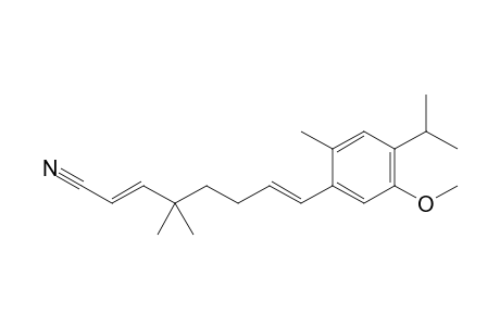 1-(4-Isopropyl-5-methoxy-2-methylphenyl)-5,5-dimethylhepta-1,6-diene-7-carbonitrile