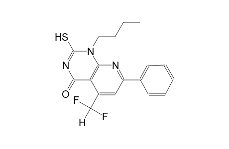 pyrido[2,3-d]pyrimidin-4(1H)-one, 1-butyl-5-(difluoromethyl)-2-mercapto-7-phenyl-