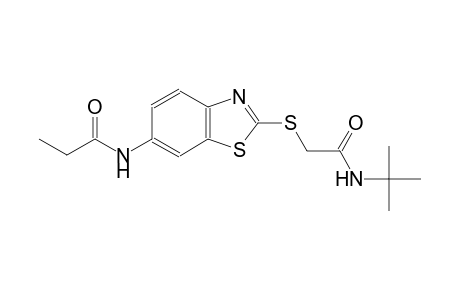 N-(2-{[2-(tert-butylamino)-2-oxoethyl]sulfanyl}-1,3-benzothiazol-6-yl)propanamide