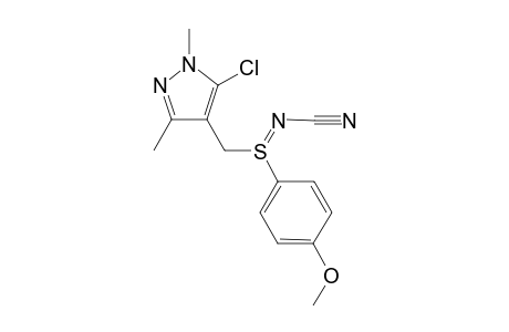 N-Cyano (5-chloro-1,3-dimethyl-1H-pyrazol-4-yl)methyl (4-methoxyphenyl)sulfilimine