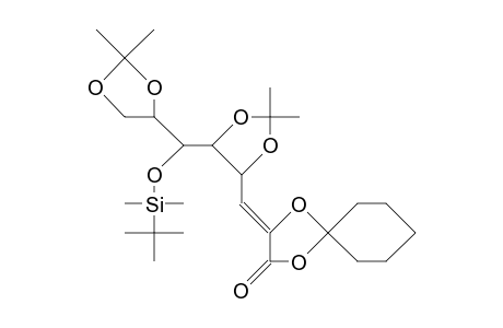 (4R,5R,6R,7R)-4,5:7,8-Di-O-isopropylidene-6-T-bu-dimethylsilyloxyhexylidenecyclohexanespiro-2'-(1',3'-dioxolan)-4'-one