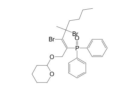 (1E)-2,3-DIBROMO-3-METHYL-1-[(TETRAHYDRO-2H-PYRAN-2-YL-OXY)-METHYL]-HEPT-1-EN-1-YL-DIPHENYL-PHOSPHINE-OXIDE