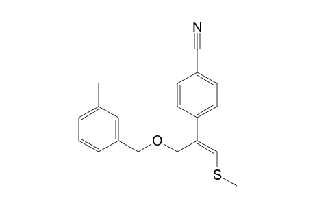 Methyl (E)-2-[[(3-methylbenzoyl)methyl]-2-(4-cyanophenyl)]vinyl sulfide