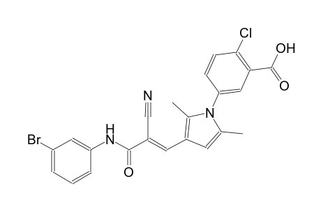 5-{3-[(1E)-3-(3-bromoanilino)-2-cyano-3-oxo-1-propenyl]-2,5-dimethyl-1H-pyrrol-1-yl}-2-chlorobenzoic acid