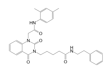 5-(1-[2-(2,4-dimethylanilino)-2-oxoethyl]-2,4-dioxo-1,4-dihydro-3(2H)-quinazolinyl)-N-(2-phenylethyl)pentanamide