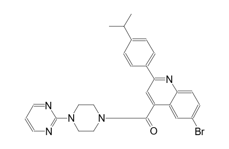 6-bromo-2-(4-isopropylphenyl)-4-{[4-(2-pyrimidinyl)-1-piperazinyl]carbonyl}quinoline