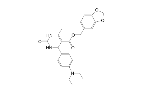 1,3-benzodioxol-5-ylmethyl 4-[4-(diethylamino)phenyl]-6-methyl-2-oxo-1,2,3,4-tetrahydro-5-pyrimidinecarboxylate