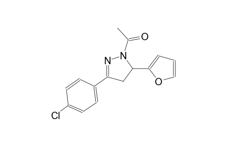 1-acetyl-3-(4-chlorophenyl)-5-(2-furyl)-4,5-dihydro-1H-pyrazole