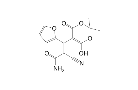 4H-1,3-dioxin-5-propanamide, alpha-cyano-beta-(2-furanyl)-6-hydroxy-2,2-dimethyl-4-oxo-