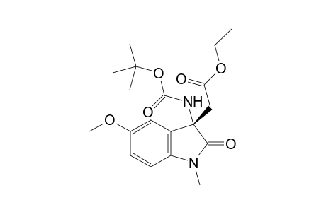 (S)-Ethyl 2-(3-((tert-butoxycarbonyl)amino)-5-methoxy-1-methyl-2-oxoindolin-3-yl)acetate