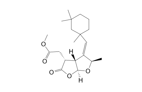 Furo[2,3-b]furan-3-acetic acid, hexahydro-5-methyl-2-oxo-4-[(1,3,3-trimethylcyclohexyl)methylene]-, methyl ester, [3.alpha.,3a.beta.,4E(S*),5.beta.,6a.alpha.]-(+)-