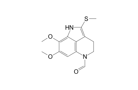 1-Formyl-1,3,4,5-tetrahydro-7,8-dimethoxy-2-methylthiopyrrolo[4,3,2-de]quinoline