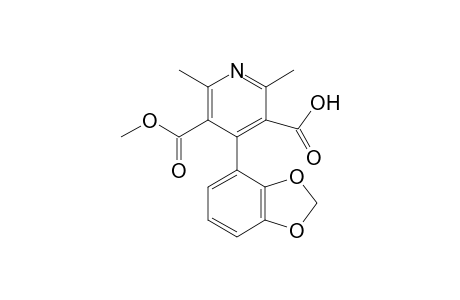 3-Methoxycarbonyl-4-(1',3'-dioxabicyclo[4.3.0]nona-5',7',9'(4')-trien-5'-yl)-5-hydroxycarbonyl-2,6-dimethylpyridine