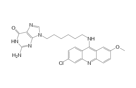 2-Amino-9-[6-[(6-chloro-2-methoxy-9-acridinyl)amino]hexyl]-3H-purin-6-one