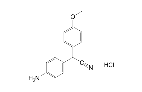(p-aminophenyl)(p-methoxyphenyl)acetonitrile, hydrochloride