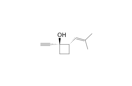 Cyclobutanol, 1-ethynyl-2-(2-methyl-1-propenyl)-, trans-