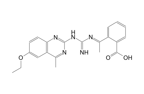 2-{(1E)-N-[(E)-[(6-ethoxy-4-methyl-2-quinazolinyl)amino](imino)methyl]ethanimidoyl}benzoic acid