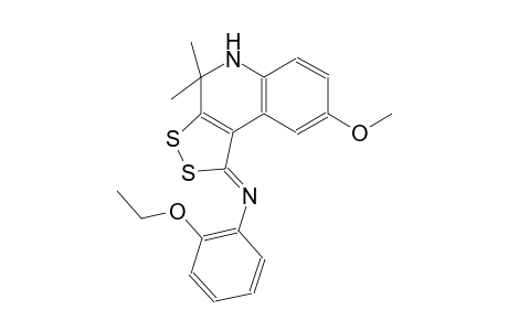 2-ethoxy-N-[(1Z)-8-methoxy-4,4-dimethyl-4,5-dihydro-1H-[1,2]dithiolo[3,4-c]quinolin-1-ylidene]aniline