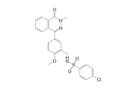 4-chloro-N-[2-methoxy-5-(3-methyl-4-oxo-3,4-dihydro-1-phthalazinyl)benzyl]benzenesulfonamide