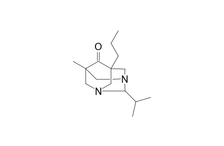 2-isopropyl-5-methyl-7-propyl-1,3-diazatricyclo[3.3.1.1~3,7~]decan-6-one