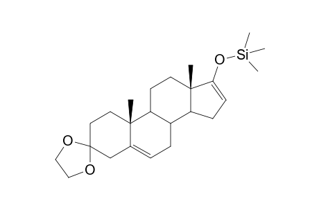 3,3-Ethylenedioxy-androsta-5,16-dien-17-ol, O-TMS