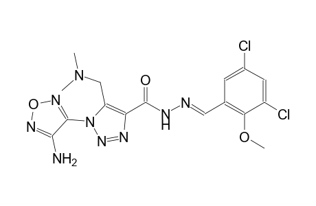 1-(4-amino-1,2,5-oxadiazol-3-yl)-N'-[(E)-(3,5-dichloro-2-methoxyphenyl)methylidene]-5-[(dimethylamino)methyl]-1H-1,2,3-triazole-4-carbohydrazide