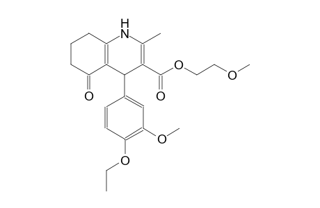 3-quinolinecarboxylic acid, 4-(4-ethoxy-3-methoxyphenyl)-1,4,5,6,7,8-hexahydro-2-methyl-5-oxo-, 2-methoxyethyl ester